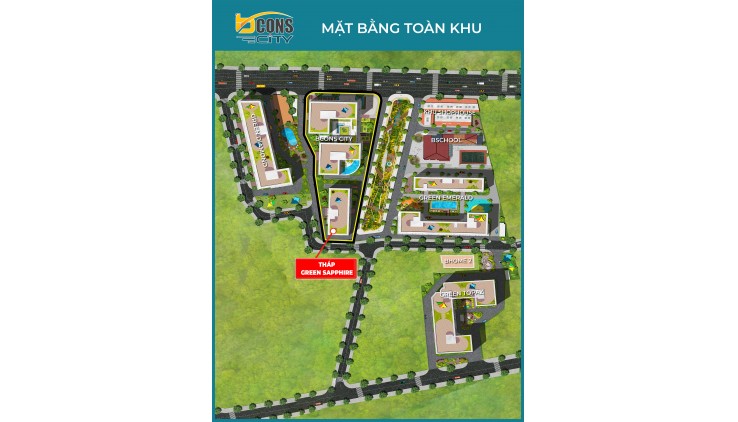 Cơ Hội đầu tư giai đoạn 1 cùng Tháp Saphire- KĐT Bcons City